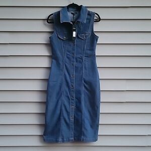BEBE DENIM DRESS MEDIUM SIZE NWT